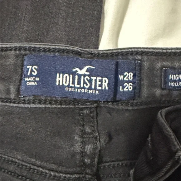 Hollister Women's sir 28 Dark Gray High Rise Jeans - Picture 2 of 4